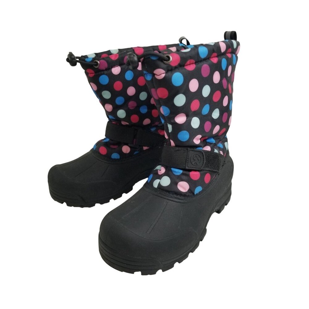 Northside Kids Frosty Winter‎ Snow Boots in Black/Polka Dot - Size 5